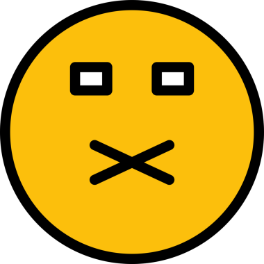 Dilsiz Yüz Emoji İllüstrasyonu