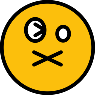 Dilsiz Yüz Emoji İllüstrasyonu