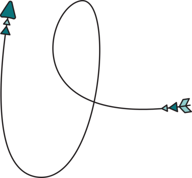 Doodle Dekoratif Ok Çizimi