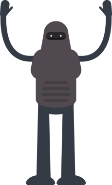 İnsansı Robot Karakteri Çizgi Film Çizimi