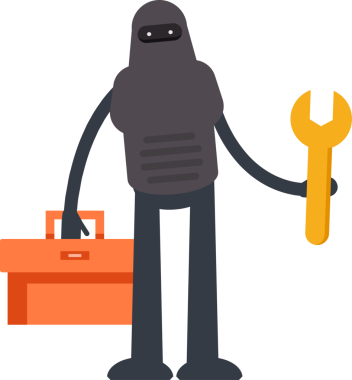 İnsansı Robot Karakteri Çizgi Film Çizimi