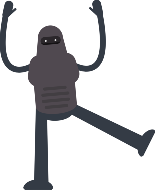 İnsansı Robot Karakteri Çizgi Film Çizimi