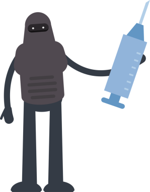 İnsansı Robot Karakteri Çizgi Film Çizimi