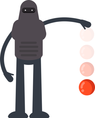 İnsansı Robot Karakteri Çizgi Film Çizimi