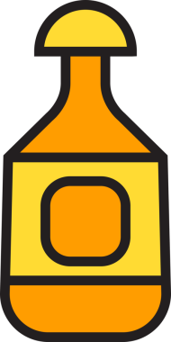 Viski Şişe Simgesi İllüstrasyonu