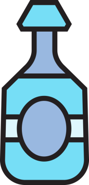 Viski Şişe Simgesi İllüstrasyonu