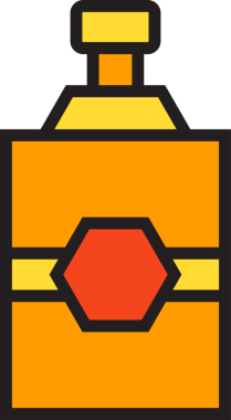 Viski Şişe Simgesi İllüstrasyonu