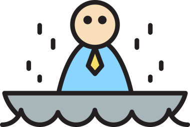 Batan Tekne Çubuğu Figüründeki İşadamı