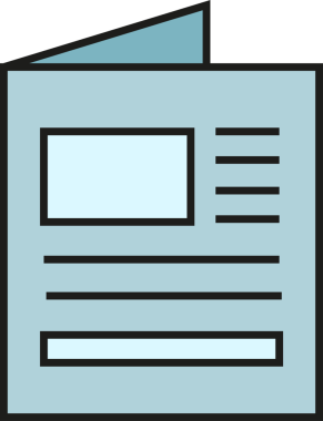 Gazete Simgesi İllüstrasyon Clipart