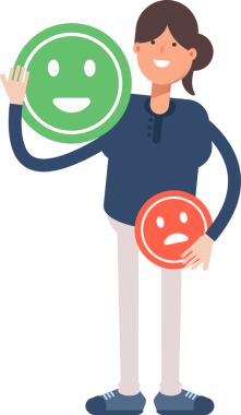 Kız Karakteri ve Duygu Simgesi