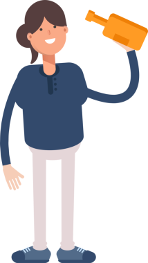 Kız Karakteri Bira İçiyor