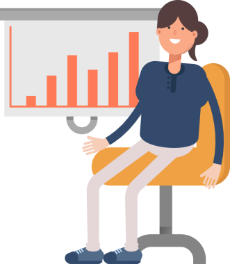 Kız Karakteri Sunar Çubuk Çizelgesi