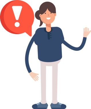 Kız Karakteri ve Hata İşareti