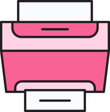 Yazıcı Simgesi İllüstrasyon Klibi