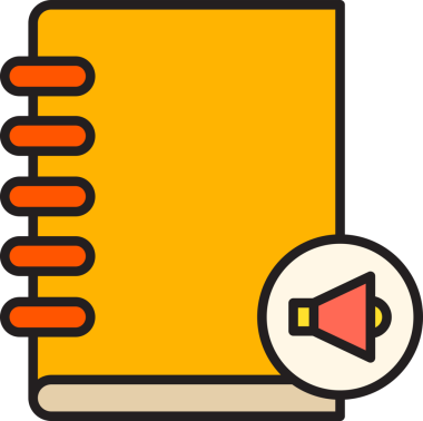 Not Defteri ve Megafon Simgesi