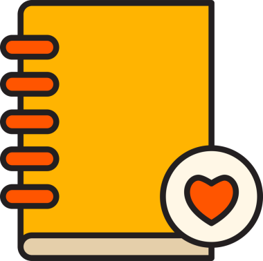 Not Defteri ve Kalp Simgesi