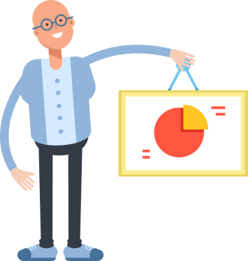 Kel Adam Karakteri Çizgi Film Çizimi