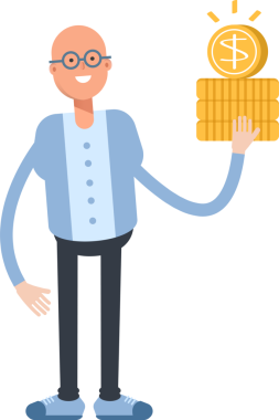 Kel Adam Karakteri Çizgi Film Çizimi