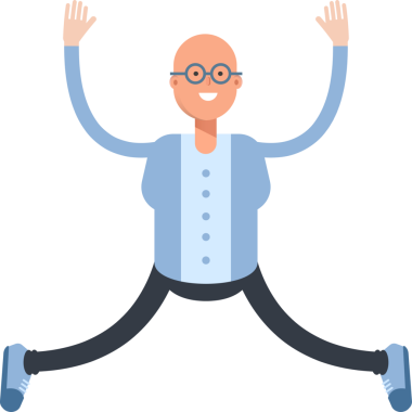 Kel Adam Karakteri Çizgi Film Çizimi