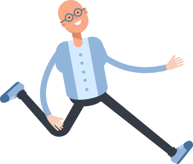 Kel Adam Karakteri Çizgi Film Çizimi