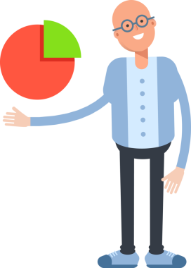 Kel Adam Karakteri Çizgi Film Çizimi