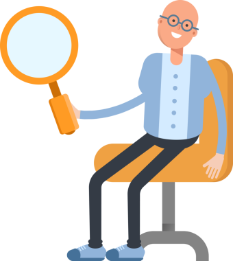 Kel Adam Karakteri Çizgi Film Çizimi