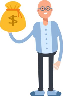 Kel Adam Karakteri Çizgi Film Çizimi