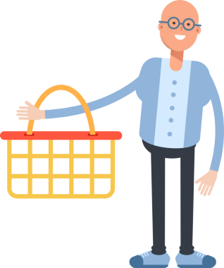 Kel Adam Karakteri Çizgi Film Çizimi