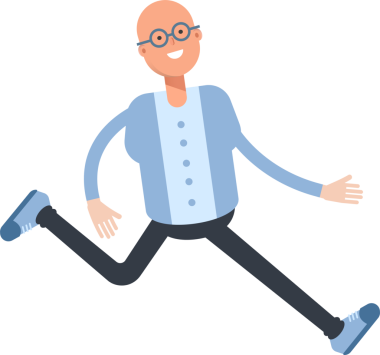 Kel Adam Karakteri Çizgi Film Çizimi