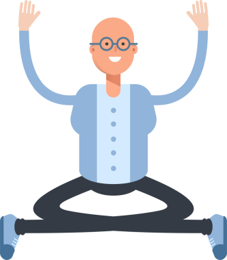 Kel Adam Karakteri Çizgi Film Çizimi