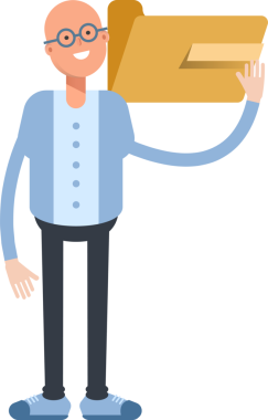 Kel Adam Karakteri Çizgi Film Çizimi