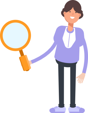 Kadın Karakteri Çizgi Film İllüstrasyonu