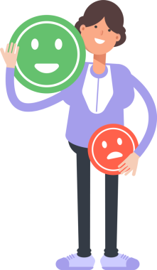 Kadın Karakteri Çizgi Film İllüstrasyonu