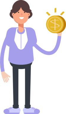 Kadın Karakteri Çizgi Film İllüstrasyonu