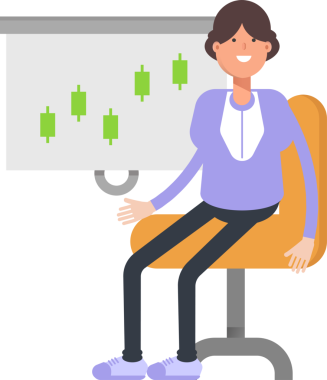 Kadın Karakteri Çizgi Film İllüstrasyonu