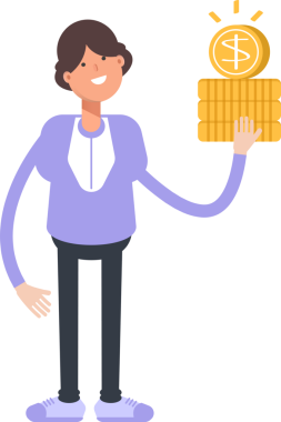 Kadın Karakteri Çizgi Film İllüstrasyonu