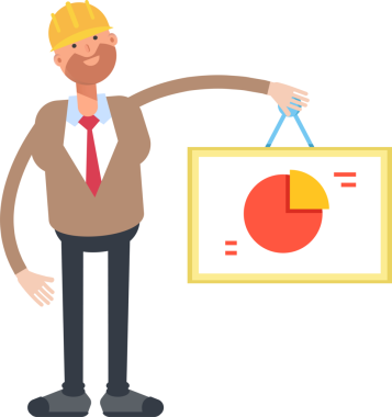 Mühendis Karakteri Pasta Çizelgesi İmzalama