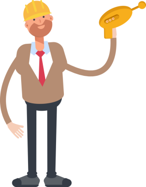 Mühendis Karakteri Uzay Silahı Tutuyor