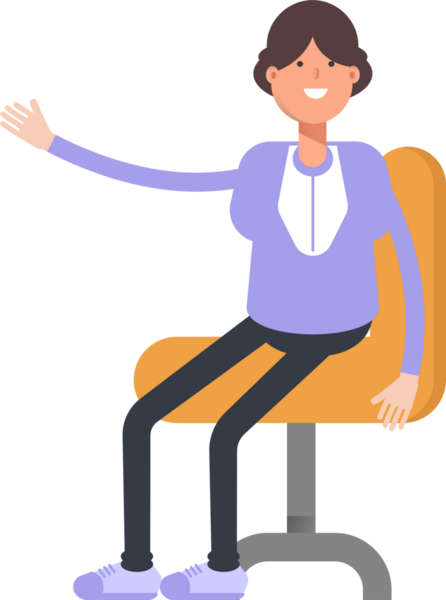 Kadın Karakteri Çizgi Film İllüstrasyonu