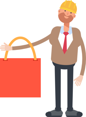 Mühendis Karakteri Alışveriş Çantası