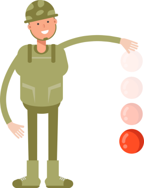 Asker Karakteri Top Attırıyor