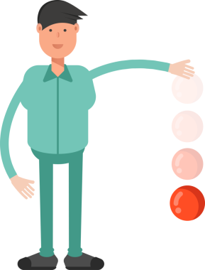 Erkek Karakteri Çizgi Film İllüstrasyonu