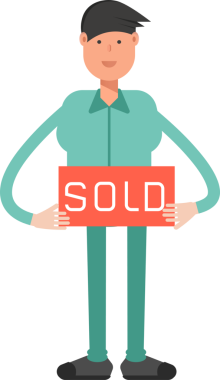 Erkek Karakteri Çizgi Film İllüstrasyonu