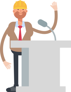 Mühendis Karakteri Kürsüde Konuşuyor