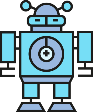 Çizgi Robot Karakteri Clipart