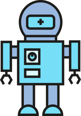 Çizgi Robot Karakteri Clipart