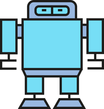 Çizgi Robot Karakteri Clipart