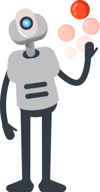 Robot Karakteri Top Oynuyor