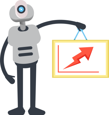 Robot Karakter Tutucu Ok Çizelgesi