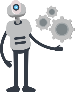 Robot Karakteri Vites Tutucu